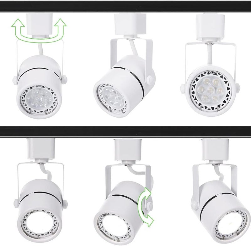 INTWELL 12 Pack LED Track Light Heads,7W H Type Track Lighting Heads for Ceiling Spotlight Wall Art Exhibition Lighting,Kitchen,Accent Task 4000K Neutral White 36°Angle Track (White) - Image 4